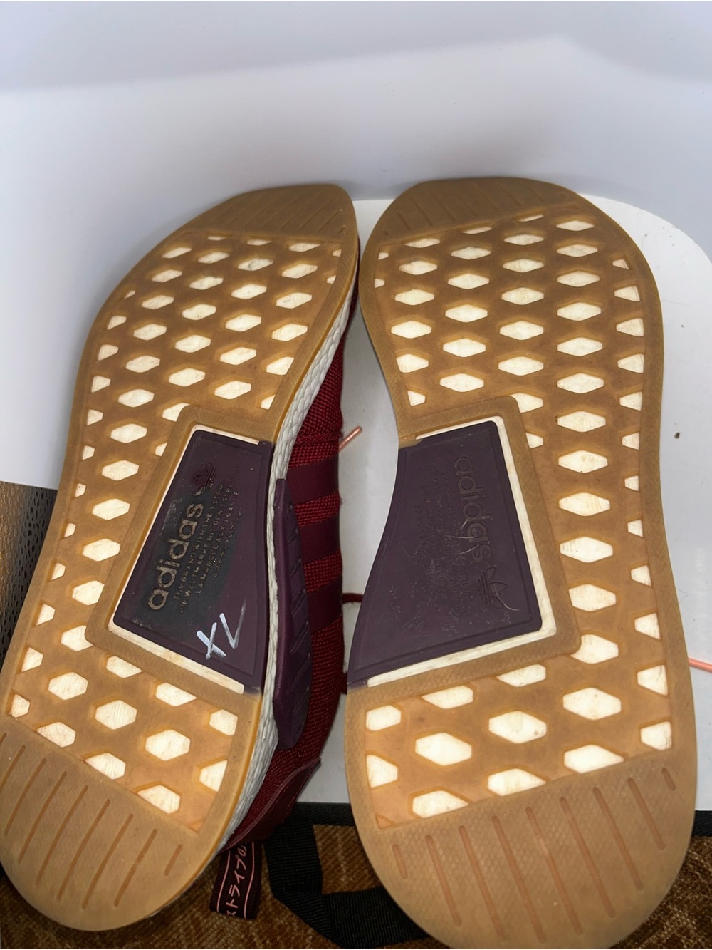 adidas NMD R2 Collegiate Burgundy CQ2404 Men's Size 11 Maroon Boost Sneakers - Picture 8 of 11